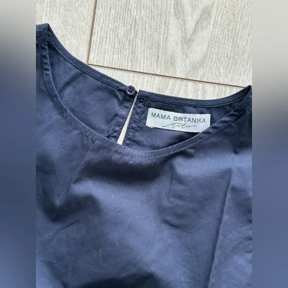 Navy Two-Piece Skirt and Crop Top Set - Picture 2 of 12